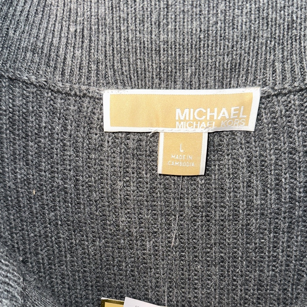 MICHAEL Michael Kors Charcoal Cowl Neck Sweater - Picture 2 of 7